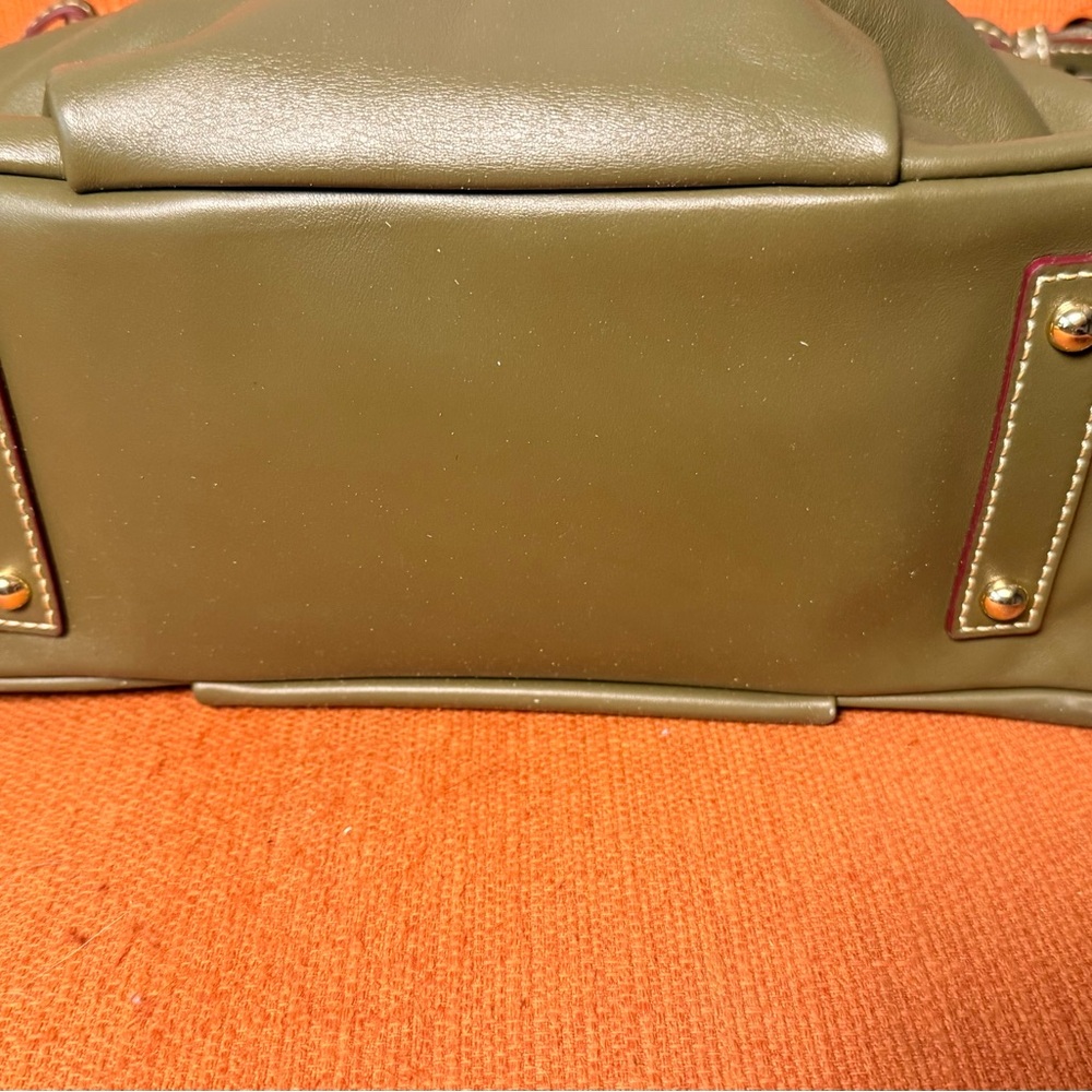 Dooney & Bourke Olive Green Leather Shoulder Bag with Coin Pouch - Picture 11 of 11